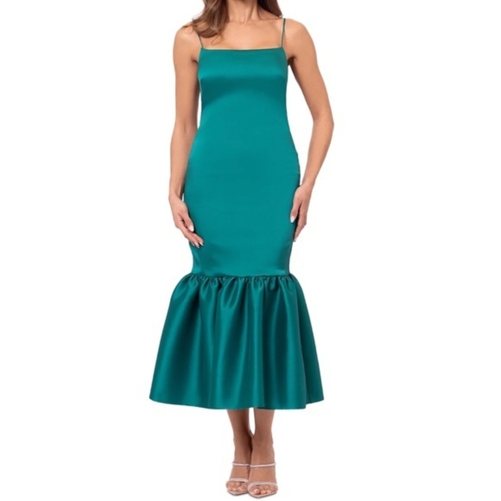 Betsy & Adam - Flounce-Hem‎ Midi Dress.